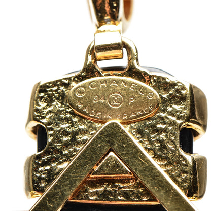 Chanel CC Necklace Gold Black 5 of 6