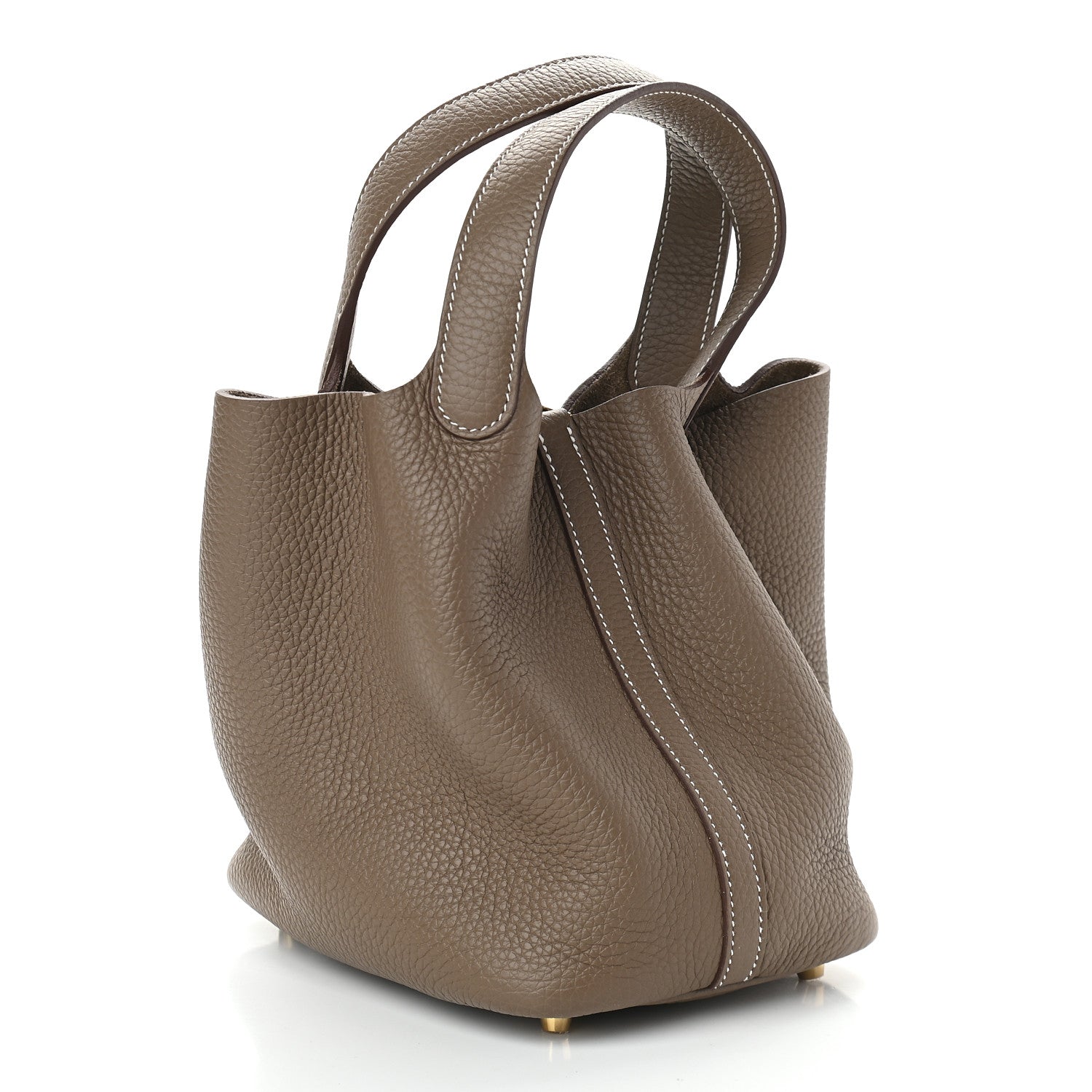 Hermes Taurillon Clemence Picotin Lock 18 PM Etoupe 2 of 8