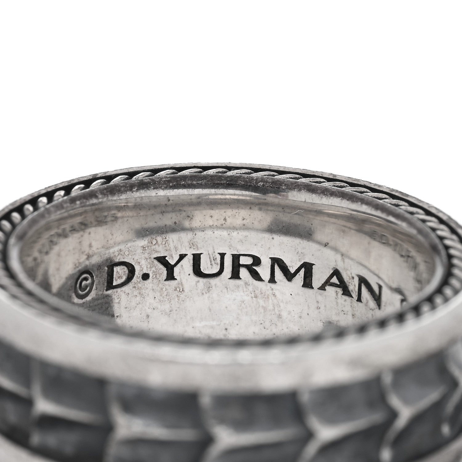 David Yurman Sterling Silver Armory Band Ring 61 9.5 4 of 5