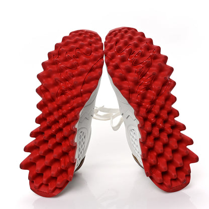 Christian Louboutin Calfskin Neoprene Womens Loubishark Sneakers 40 White 5 of 8