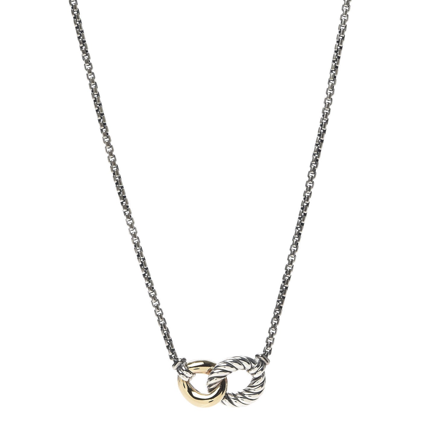 Sterling Silver 18K Yellow Gold Belmont Pendant Necklace