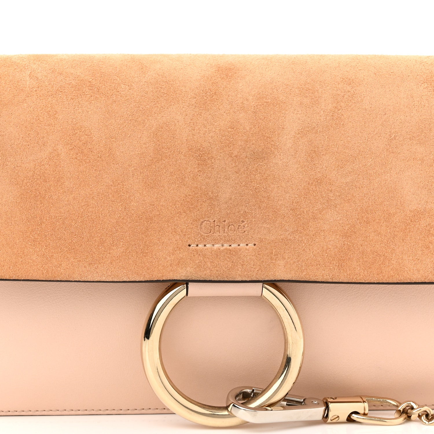 Chloe Suede Calfskin Small Faye Shoulder Bag Blushy Pink 8 of 11