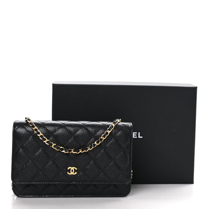 Chanel Caviar Quilted Wallet On Chain WOC Black 12 of 12