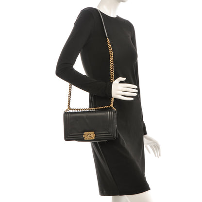 Chanel Glazed Calfskin Medium Boy Flap Black 2 of 11