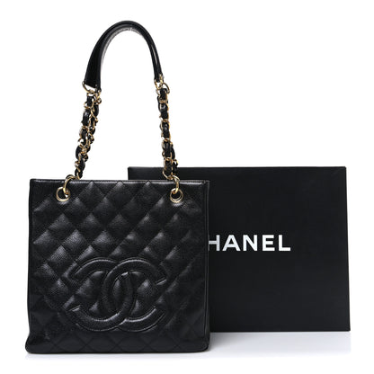 Chanel Caviar Quilted Petit Shopping Tote PST Black 11 of 11