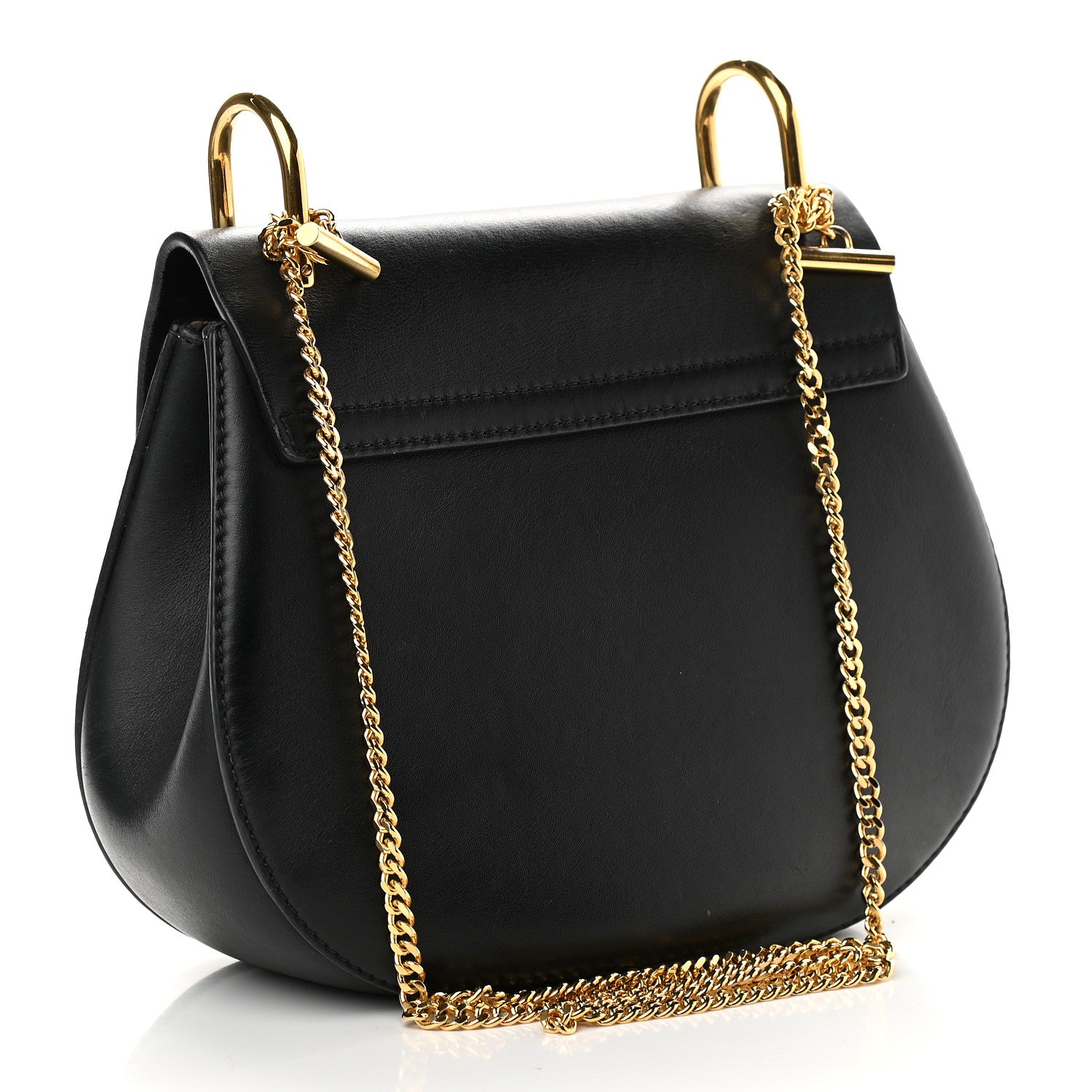 Chloe Suede Smooth Calfskin Drew Shoulder Bag Black 3 of 7