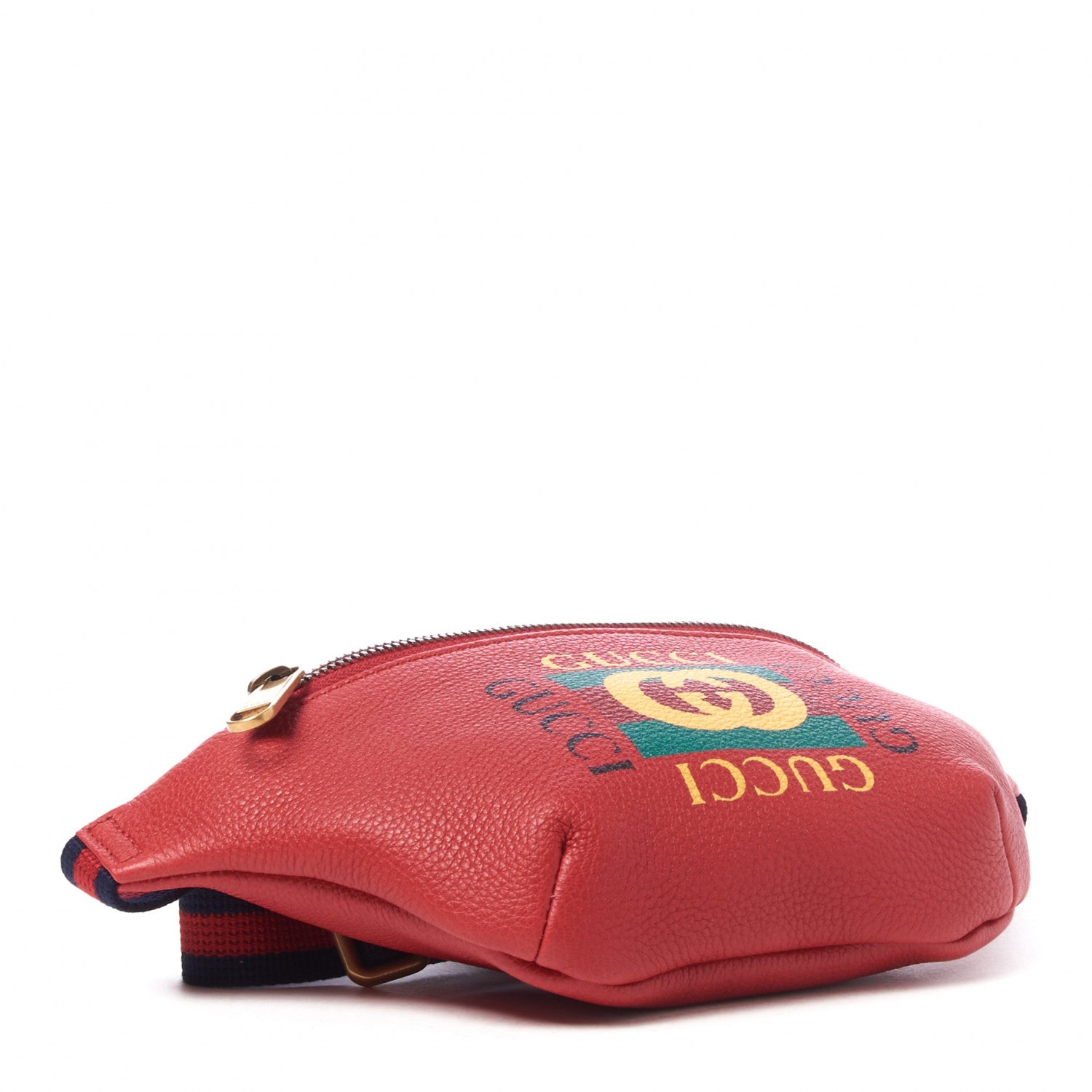 Gucci Grained Calfskin Small Logo Belt Bag Hibiscus Red 3 of 8