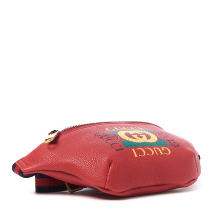 Gucci Grained Calfskin Small Logo Belt Bag Hibiscus Red 3 of 8