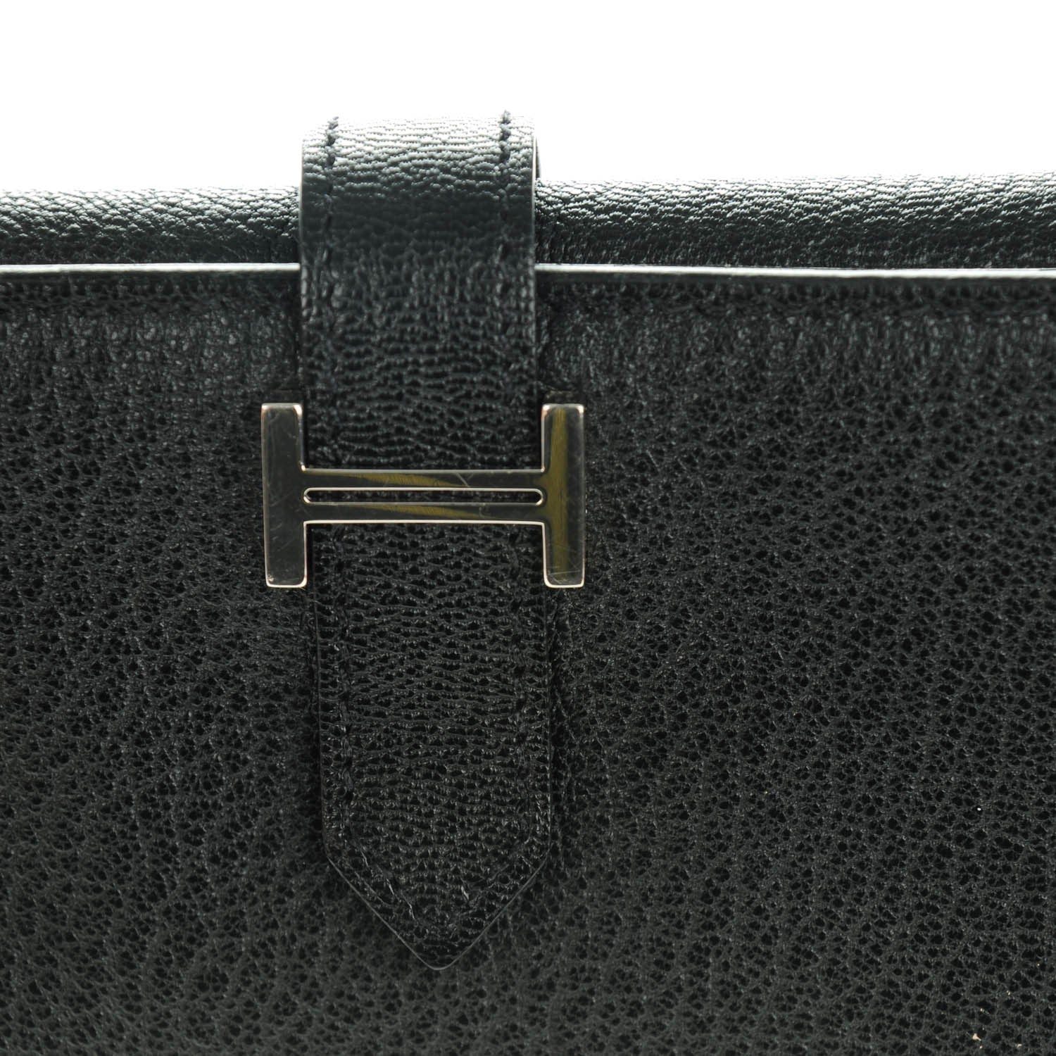 Hermes Chevre Mysore Bearn Tri-Fold Wallet Black 3 of 11