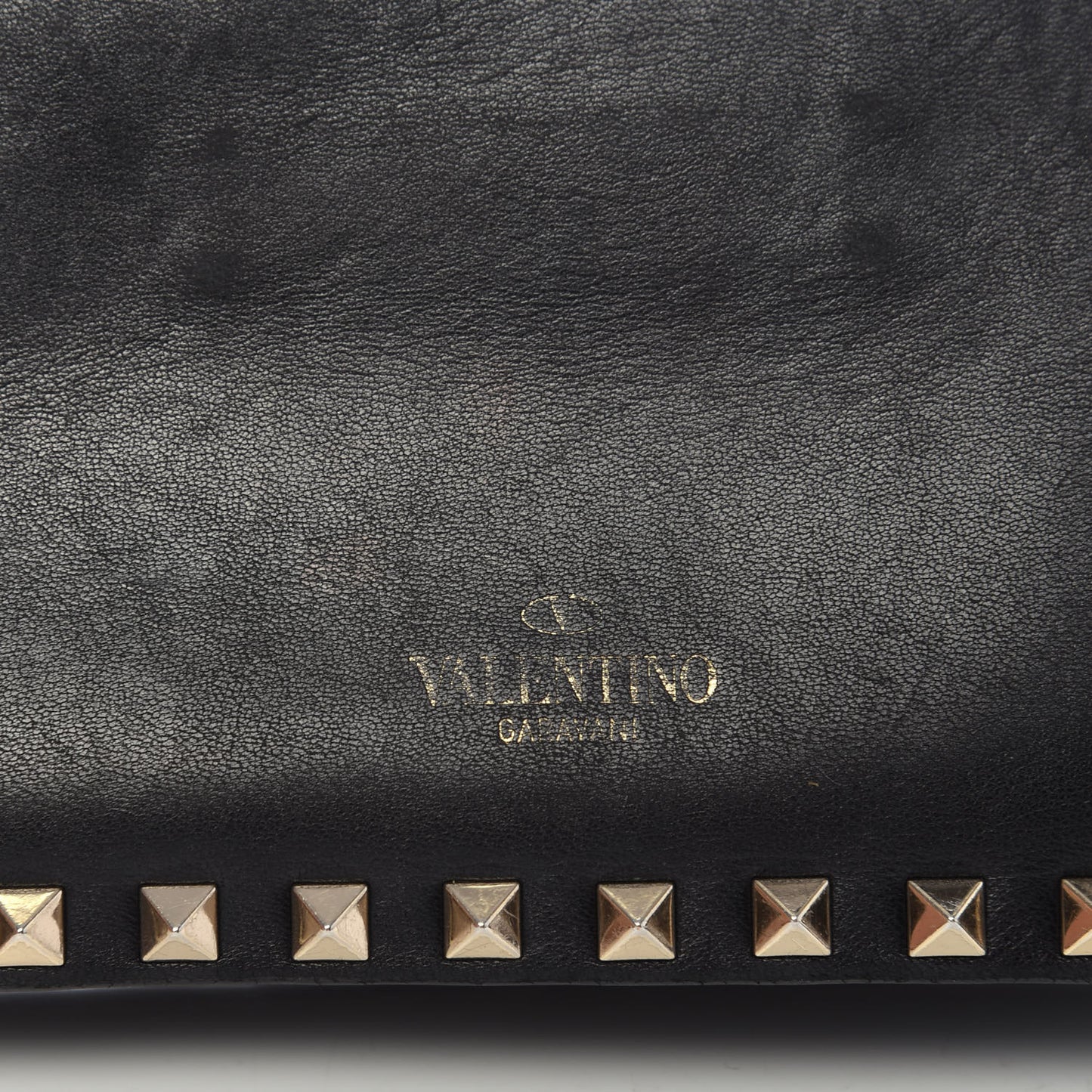 Nappa Rockstud Wristlet Clutch Black