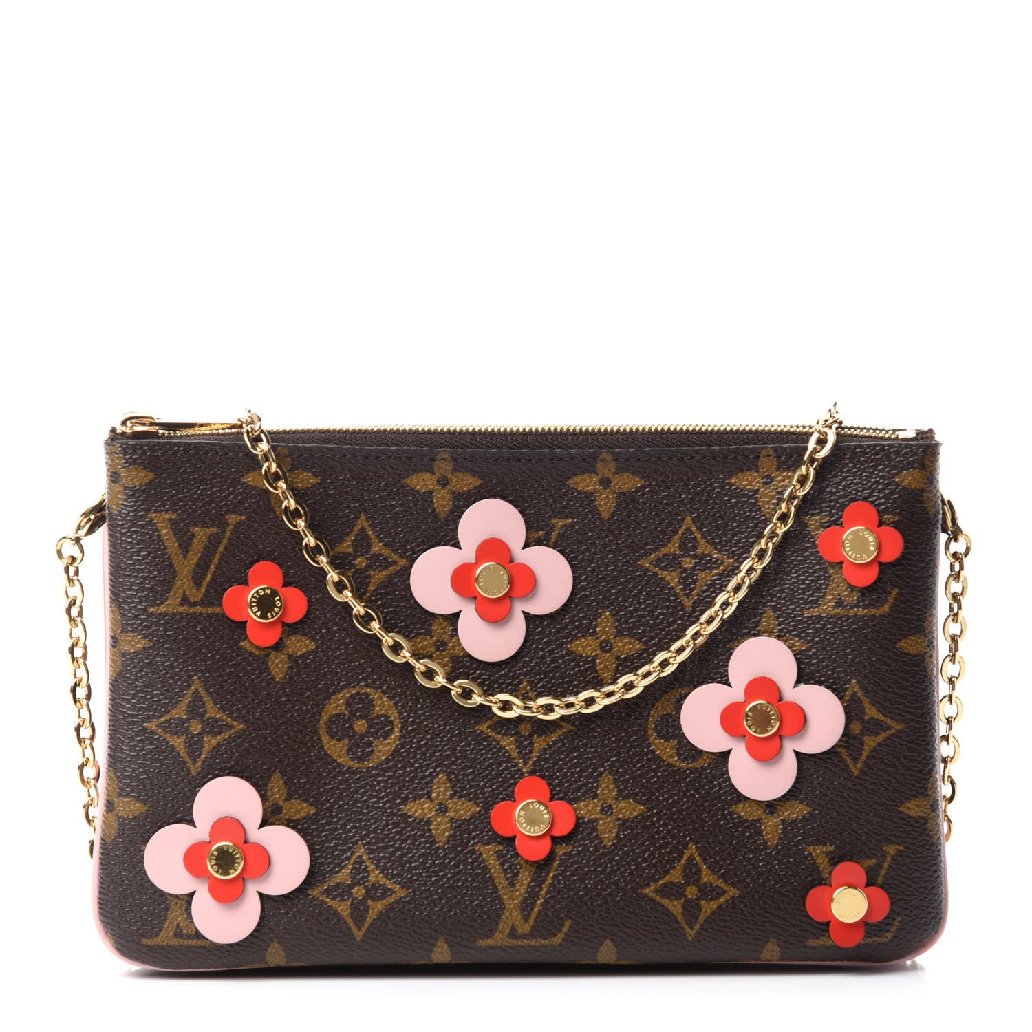 Louis Vuitton Monogram Blooming Flowers Double Zip Pochette 1 of 12