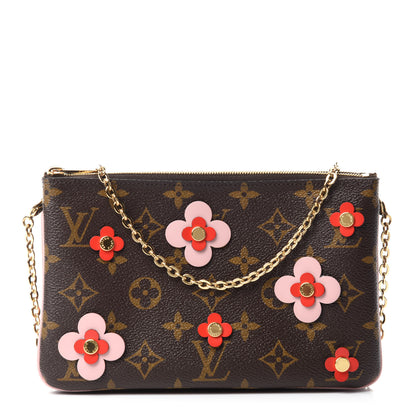 Louis Vuitton Monogram Blooming Flowers Double Zip Pochette 1 of 12