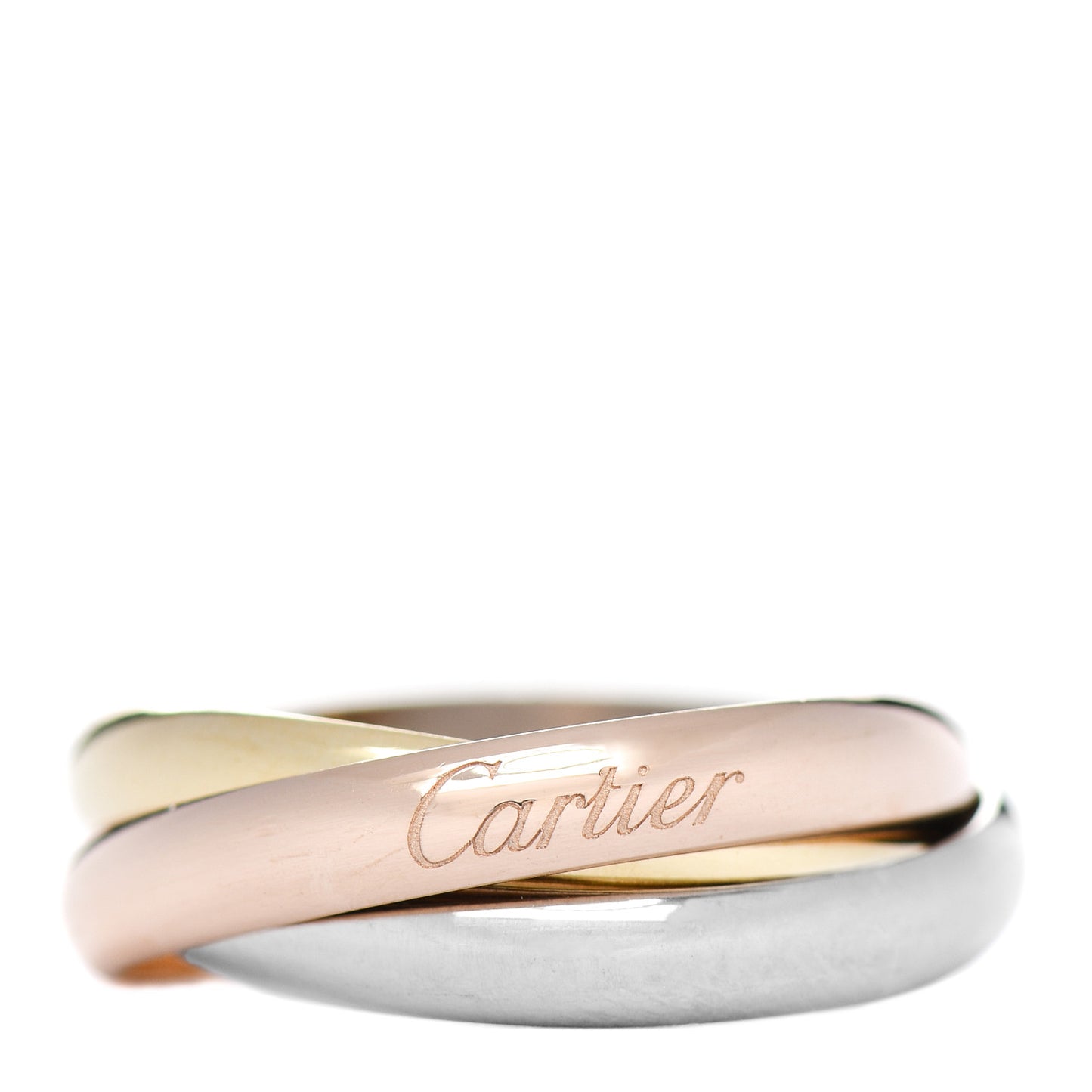 18K Pink Yellow White Gold Classic Trinity Ring 59 8.75