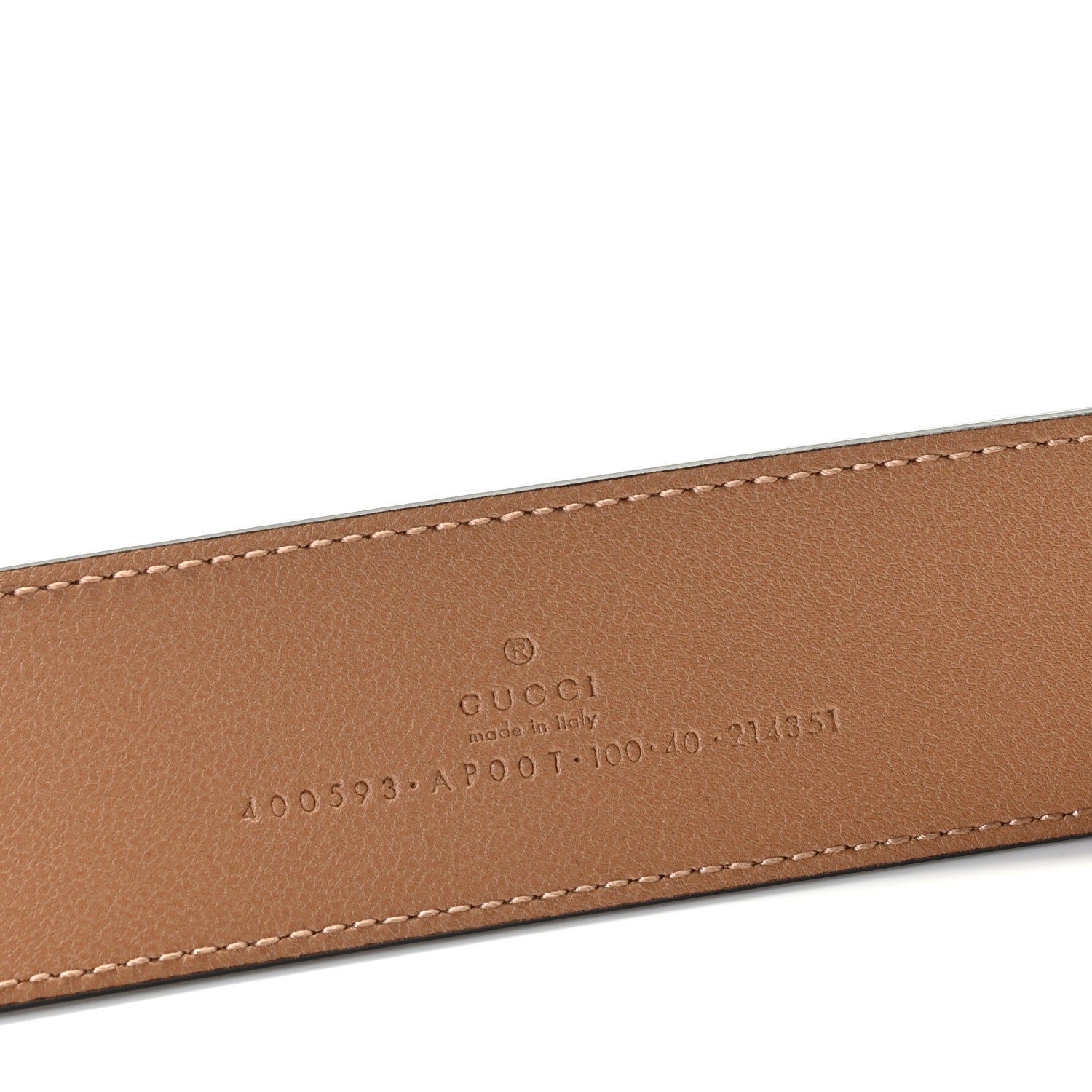 Gucci Calfskin Double G 40mm Belt 100 40 Tan 5 of 6