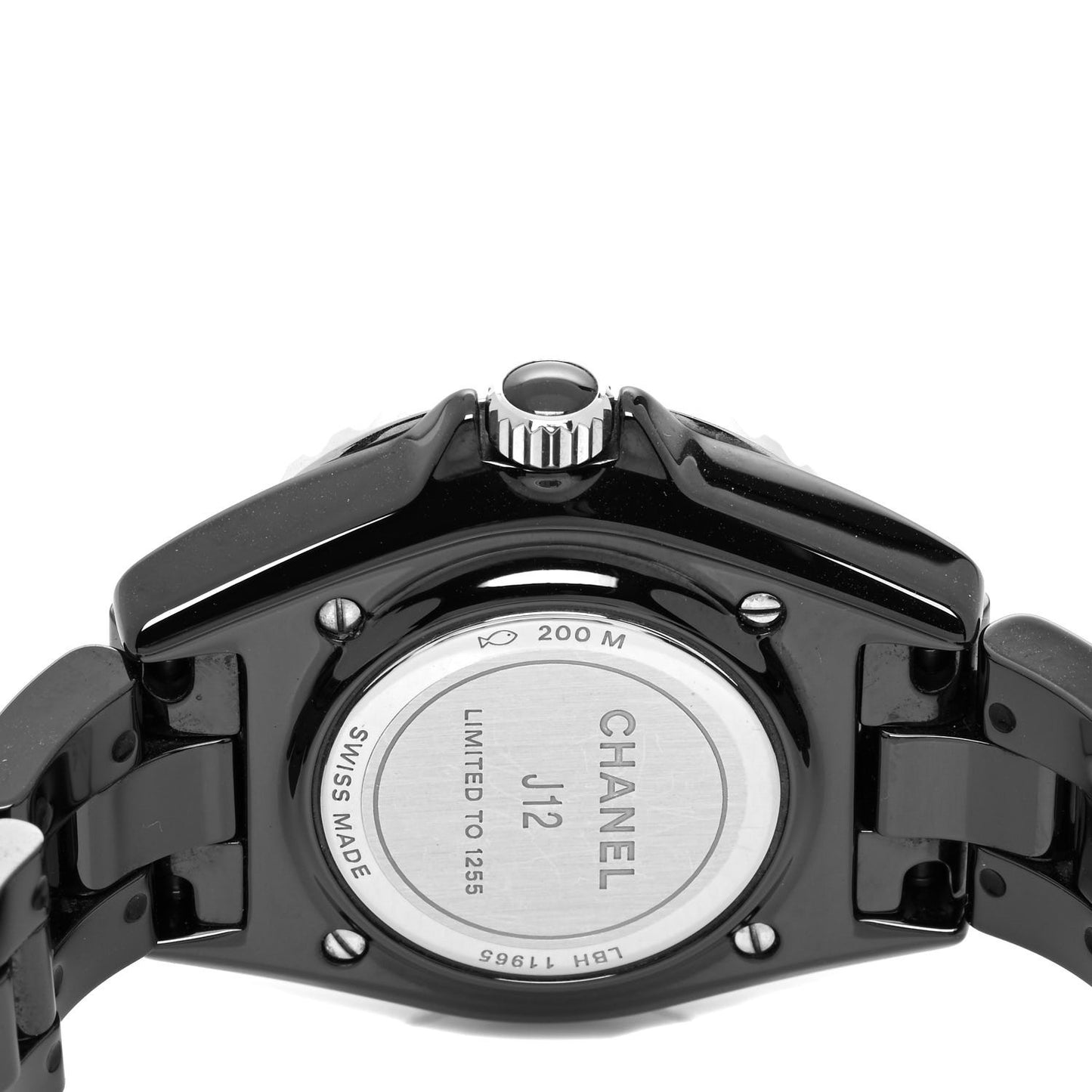 Stainless Steel Ceramic 33mm J12 Electro Quartz Watch Black