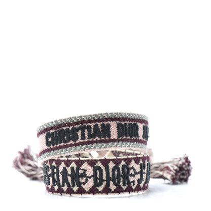 Christian Dior Woven Cotton J'Adior Friendship Bracelet Set Pink Multicolor 1 of 4