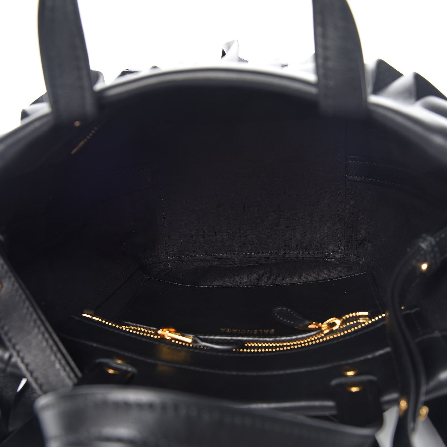 Calfskin XS Fringe Laundry Cabas Black