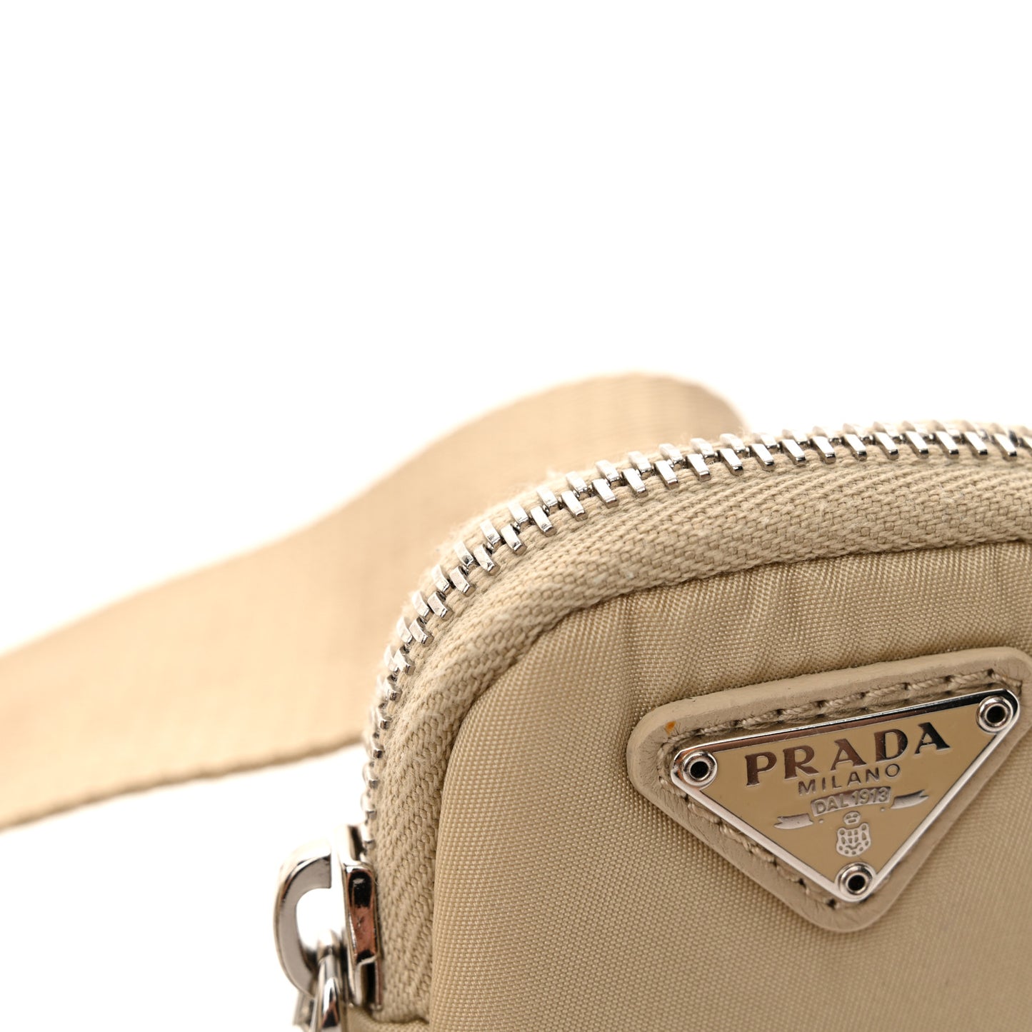 Re-Nylon Triangle Quilted Padded Patchwork System Shoulder Bag Deserto
