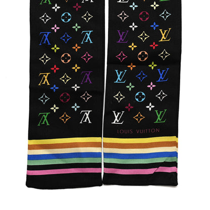 Louis Vuitton Silk Monogram Multicolor Bandeau Black 2 of 5