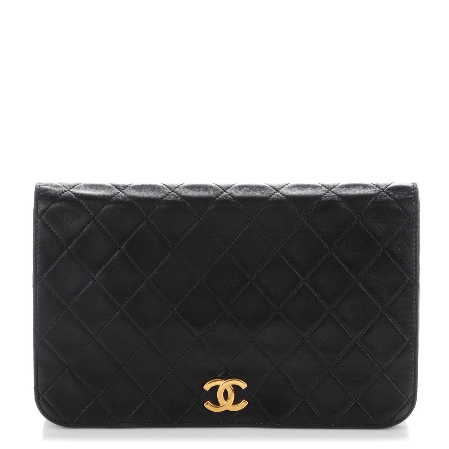 Chanel Lambskin Quilted Small Evening Flap Black 1 of 8