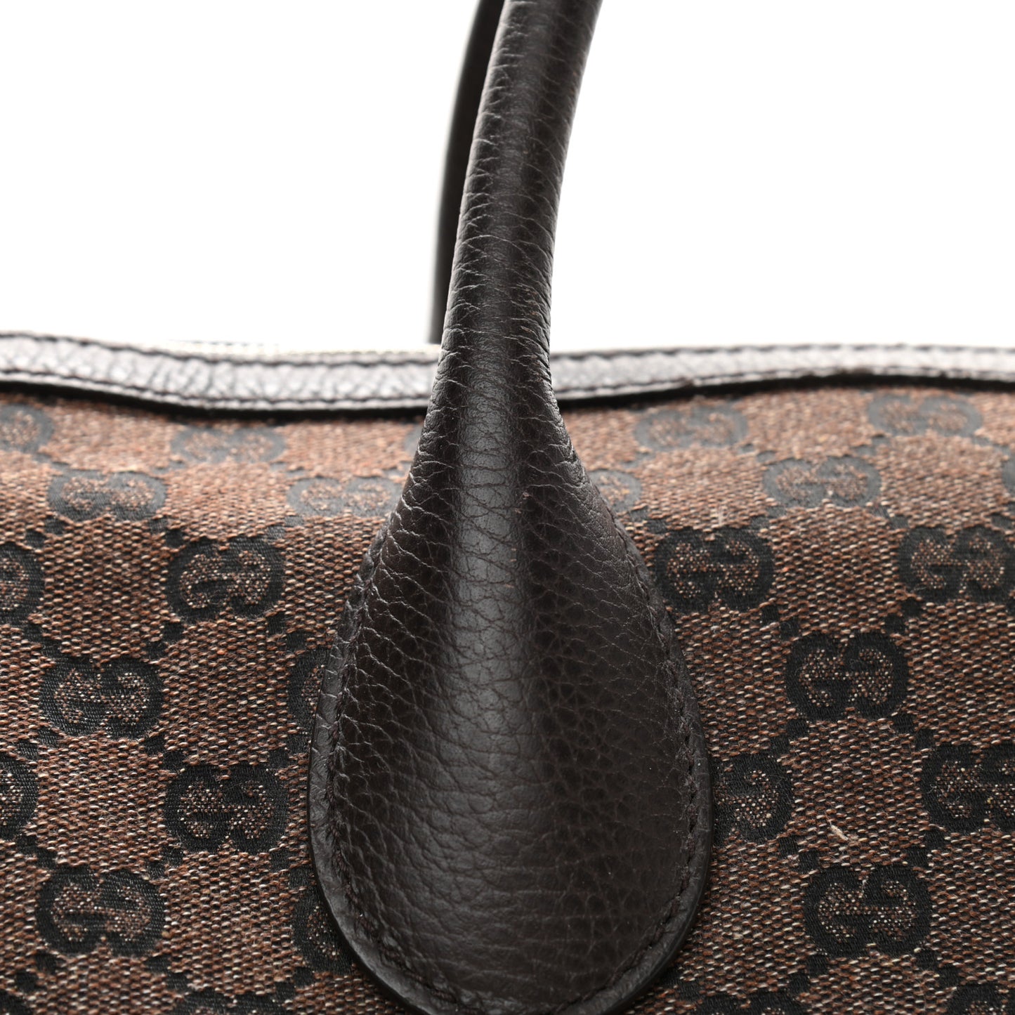 Denim Monogram Large Tote Dark Brown