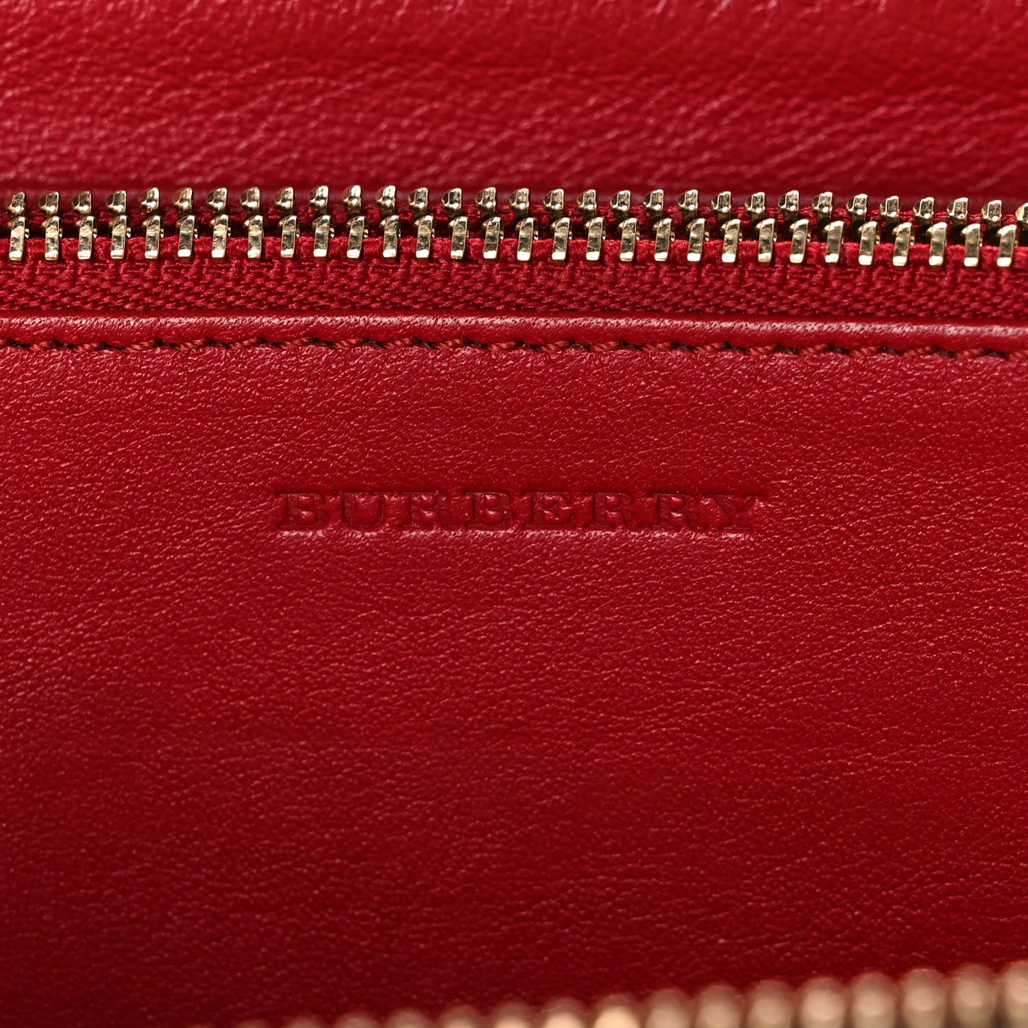 Burberry Calfskin Ziggy Zip Around Wallet Red 6 of 11