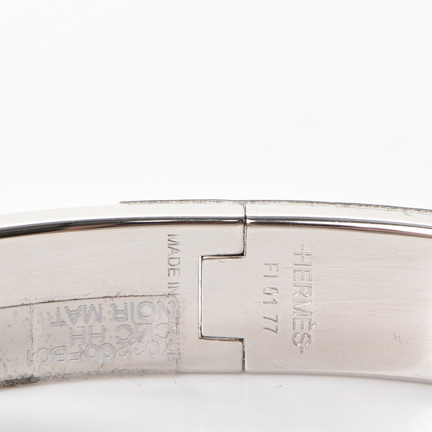 Matte Enamel Narrow Clic Clac HH Bracelet GM Black