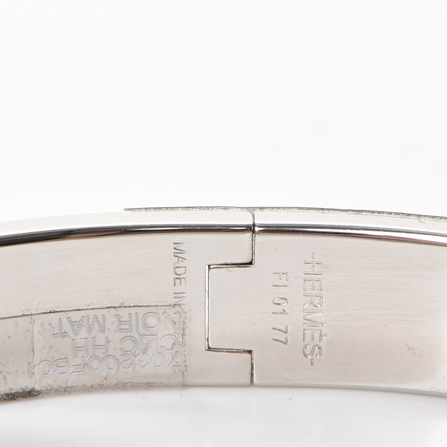 Hermes Matte Enamel Narrow Clic Clac HH Bracelet GM Black 4 of 5