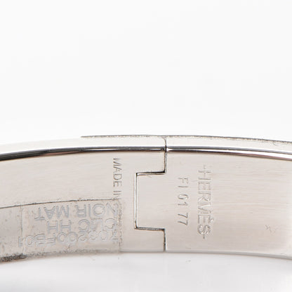 Hermes Matte Enamel Narrow Clic Clac HH Bracelet GM Black 4 of 5