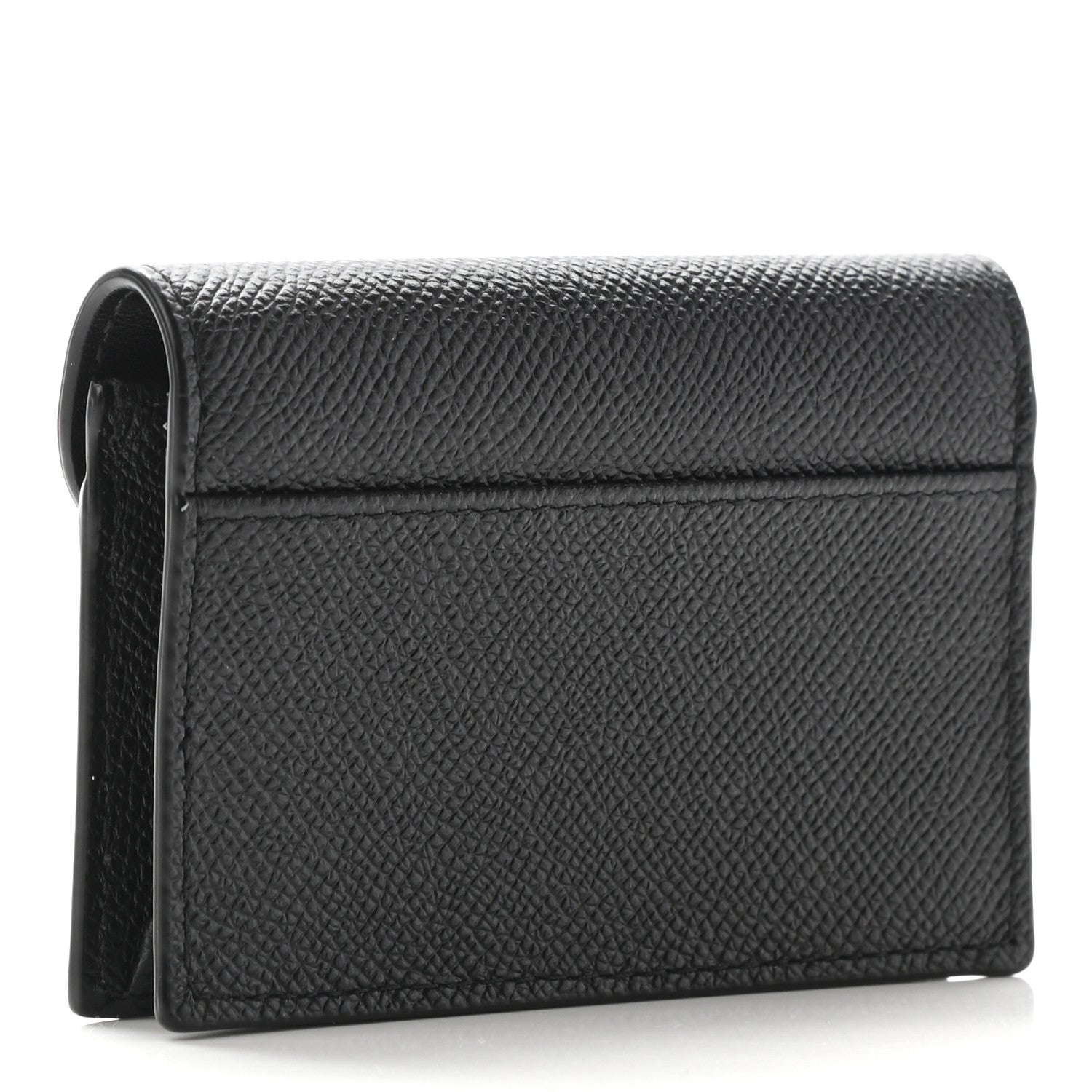 Christian Dior Grained Calfskin Saddle Card Holder Black 3 of 7