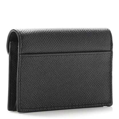 Christian Dior Grained Calfskin Saddle Card Holder Black 3 of 7