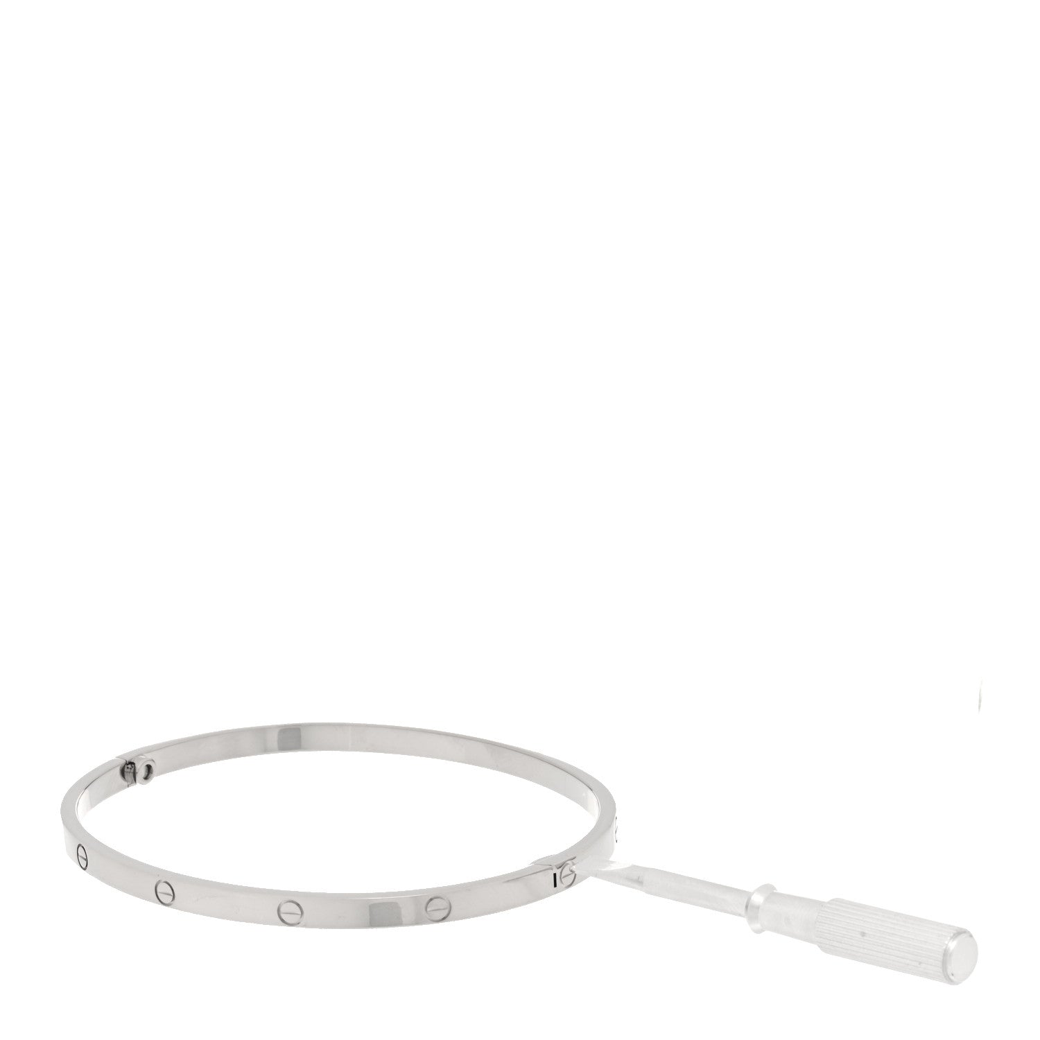 Cartier 18K White Gold Small LOVE Bracelet 18 4 of 5