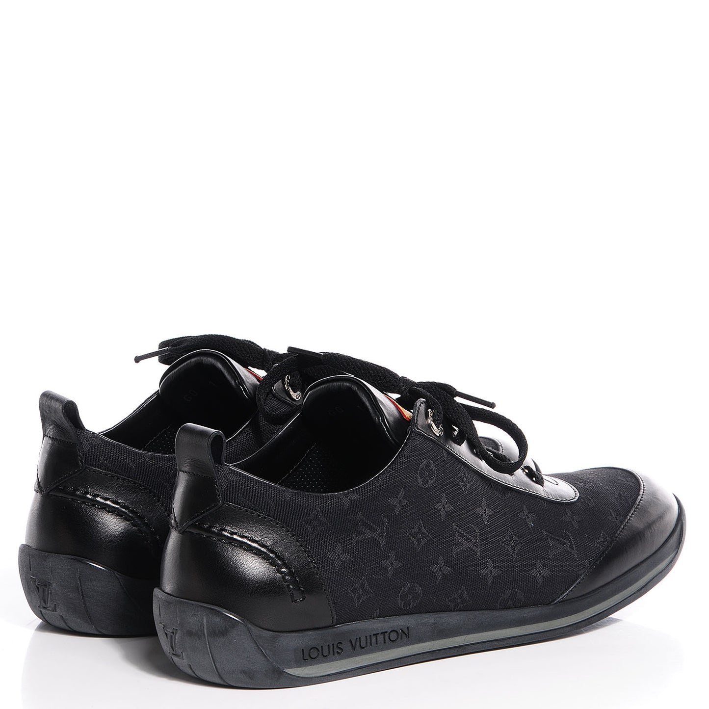 Mini Lin Monogram Sneakers Tennis Shoes 38 Black
