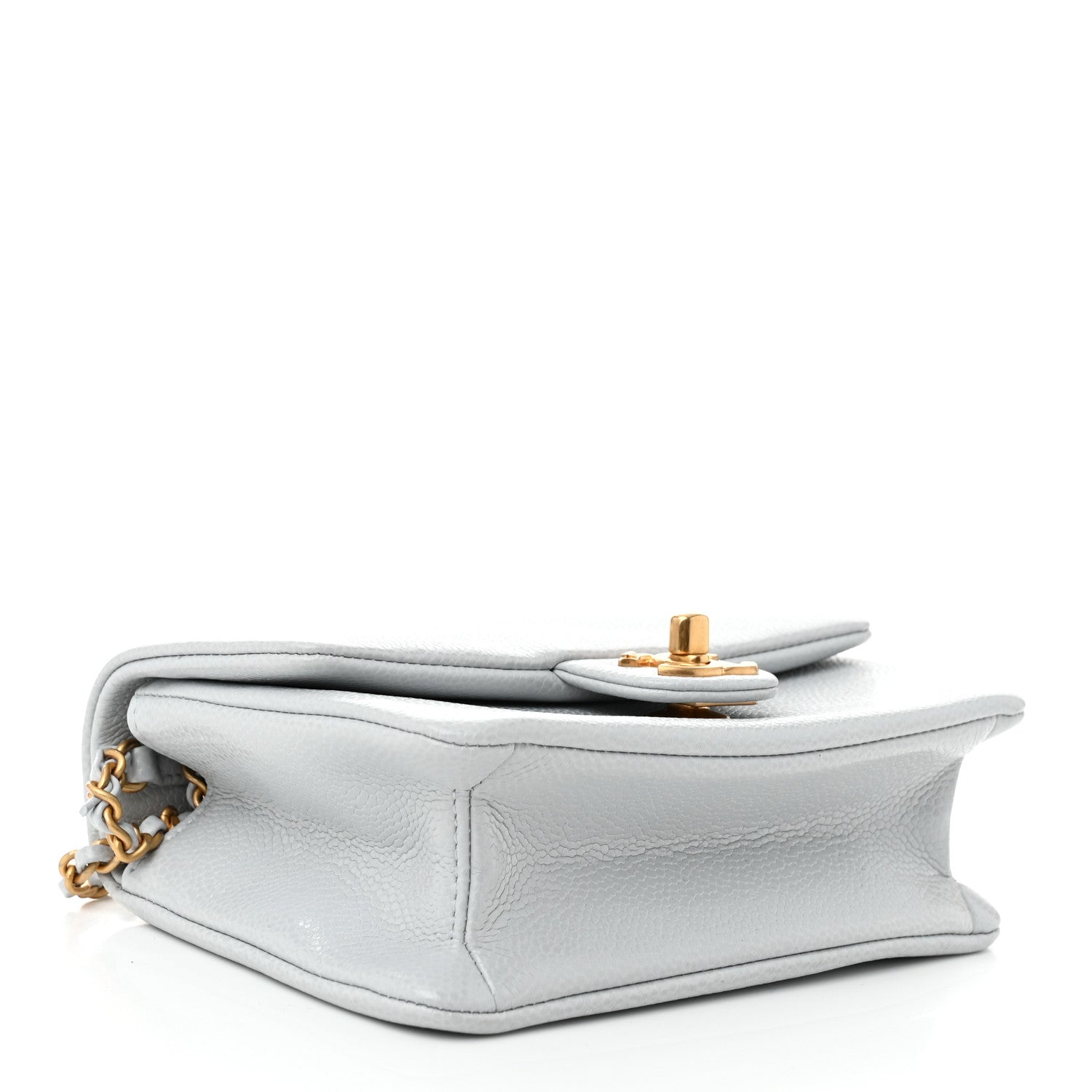 Chanel Shiny Caviar Mini Flap Bag Light Blue 4 of 10