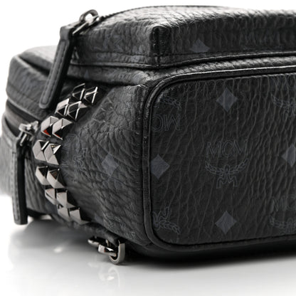 MCM Visetos Side Stud X-Mini Stark Bebe Boo Backpack Black 10 of 22