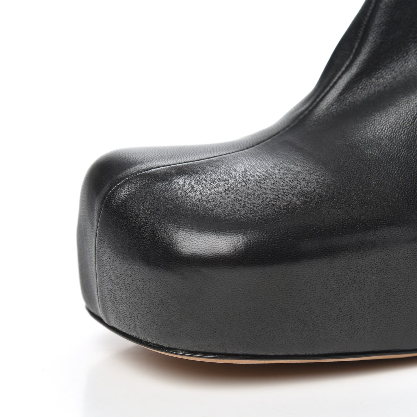 Nappa Platform Square Toe Ankle Boots 39 Black