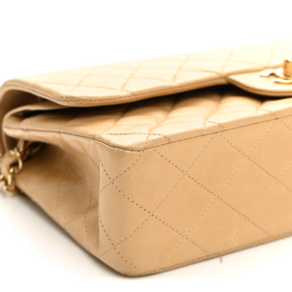 Chanel Lambskin Quilted Medium Double Flap Beige 9 of 15