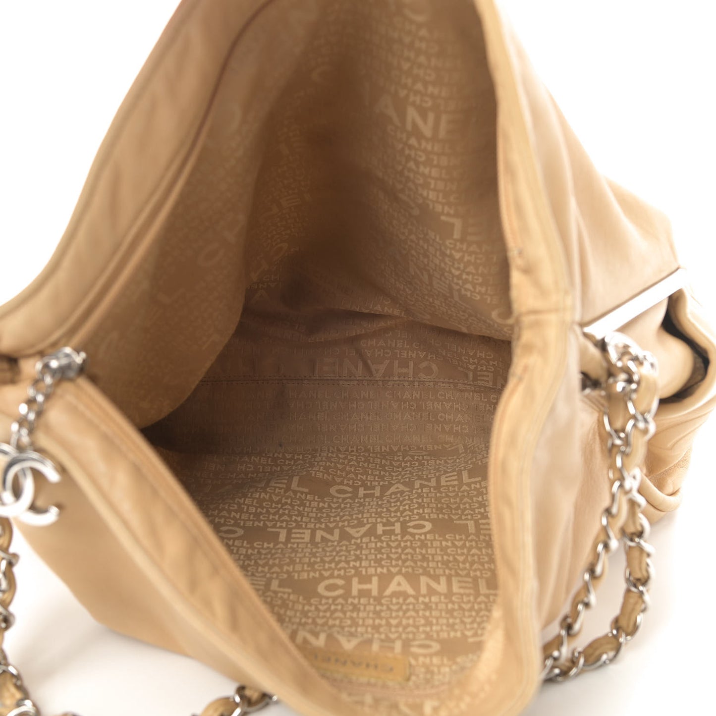 Lambskin Large Ultimate Soft Tote Beige