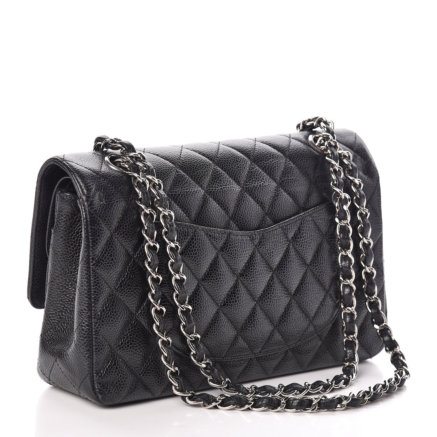 Chanel Caviar Quilted Medium Double Flap Black 3 of 12