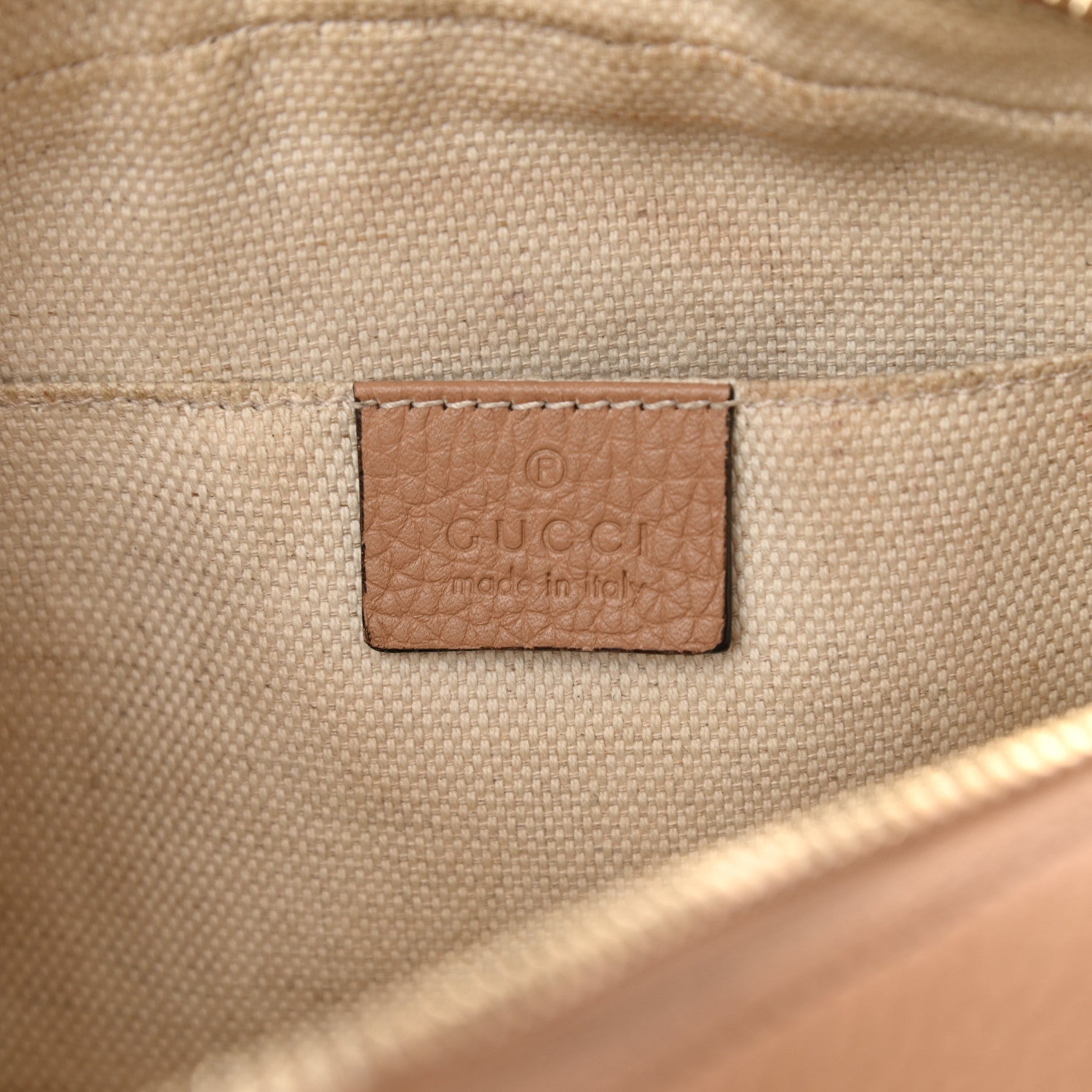 Gucci Pebbled Calfskin Small Soho Disco Bag Camelia 6 of 11
