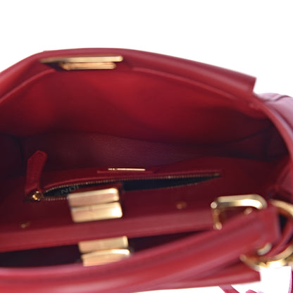 Fendi Nappa Mini Peekaboo Iconic Satchel Fragola 7 of 10
