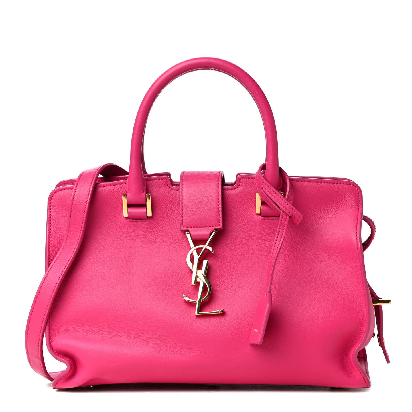 Calfskin Small Monogram Cabas Fuchsia