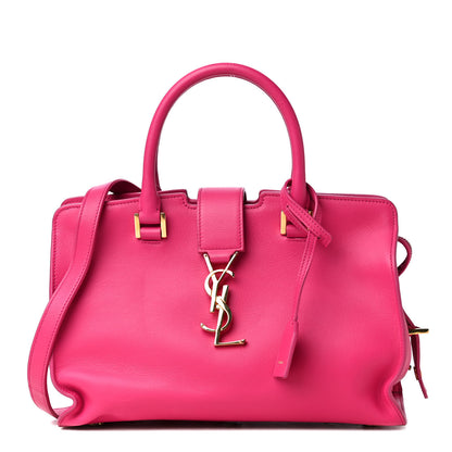 Saint Laurent Calfskin Small Monogram Cabas Fuchsia 1 of 5