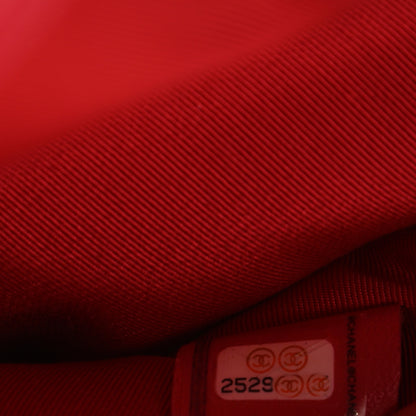 Chanel Lambskin Quilted Large Cosmetic Case Red 7 of 7