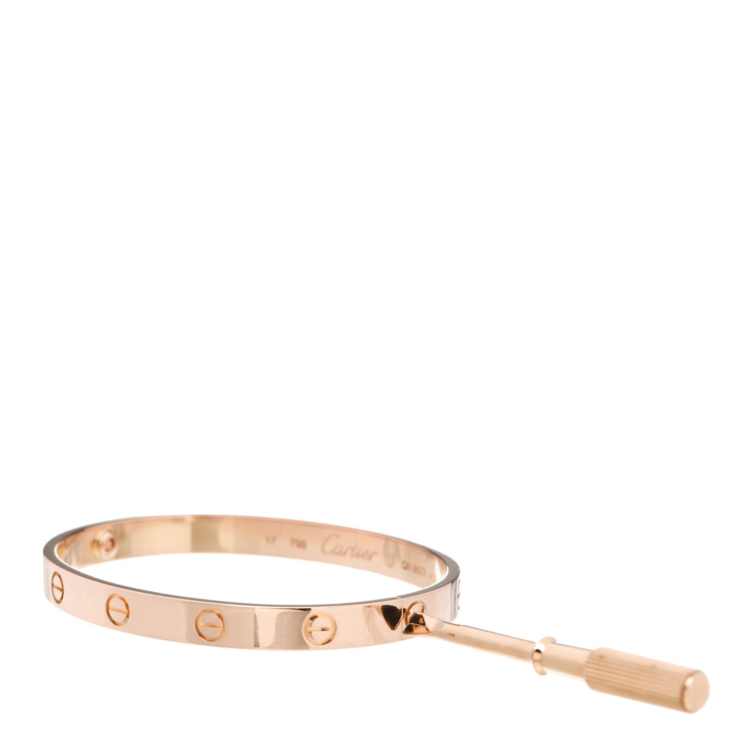 18K Pink Gold LOVE Bracelet 17