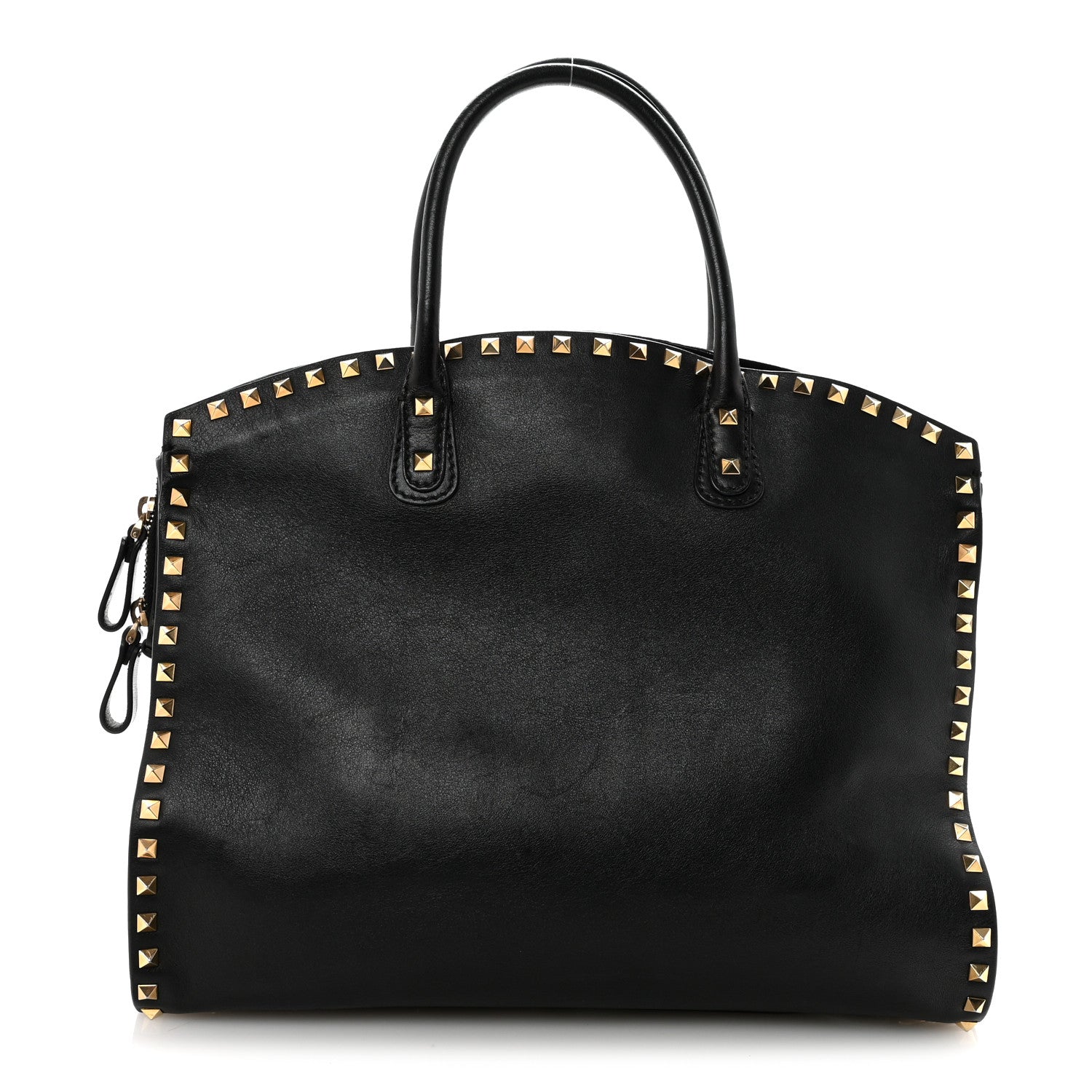 Valentino Garavani Vitello Rockstud Dome Shopper Black 1 of 9