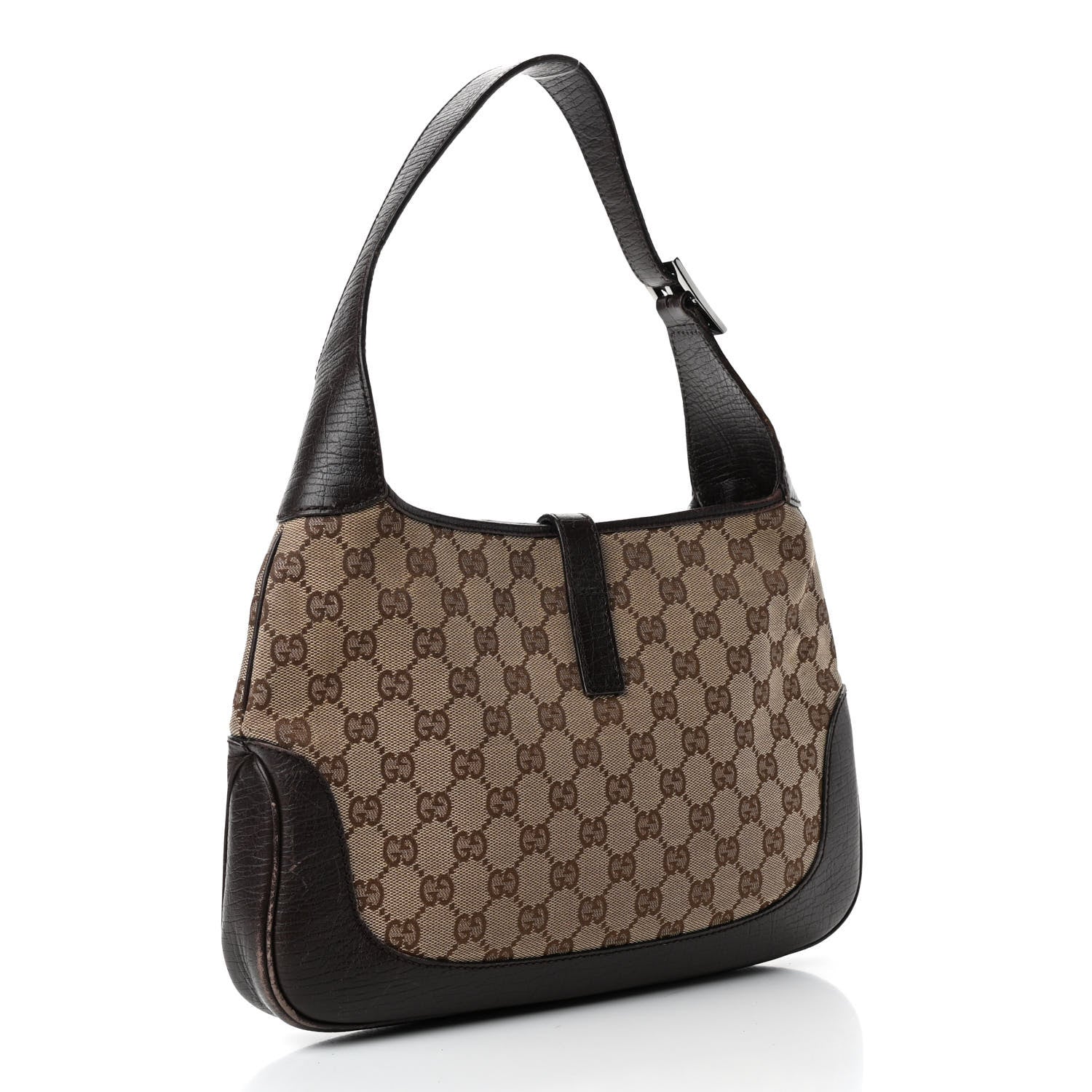 Gucci Monogram Web Jackie O Hobo Dark Brown 2 of 4