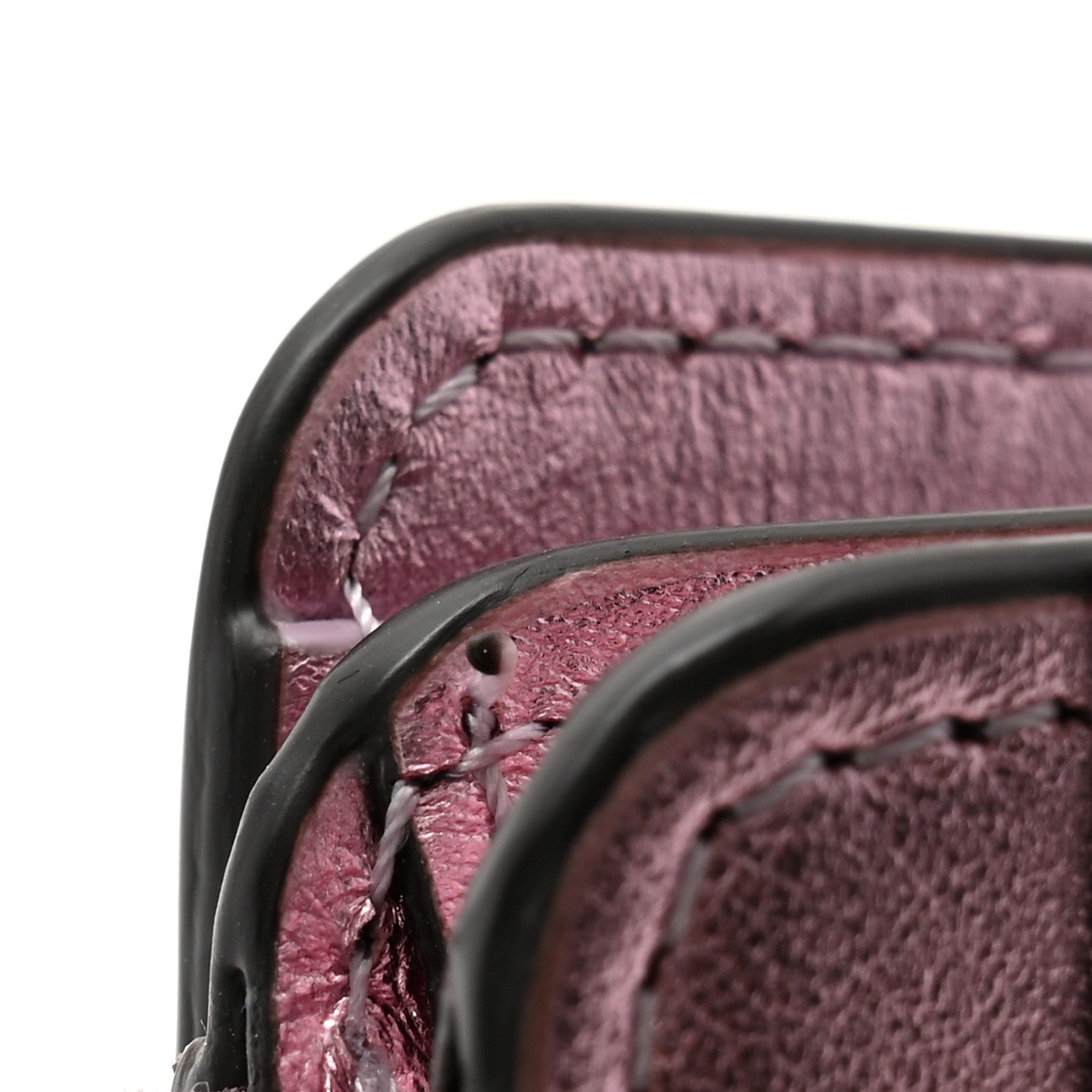 Fendi Vitello Laminato FF Diamonds Compact Wallet Rosa Palladio 9 of 11