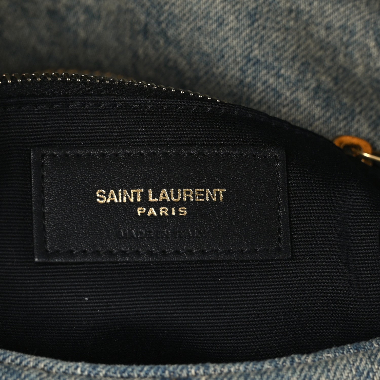 Saint Laurent Denim Quilted Small Loulou Puffer Monogram Chain Satchel Rodeo Blue 6 of 9