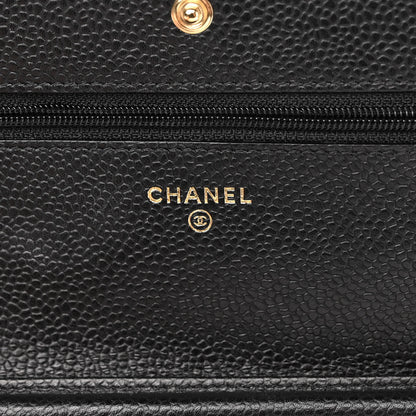 Chanel Caviar Quilted Wallet On Chain WOC Black 6 of 12